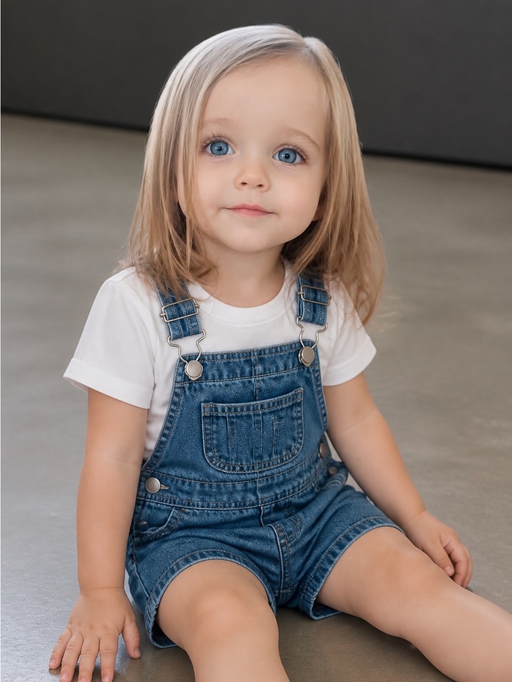 GAP Denim Short Overalls in Blue